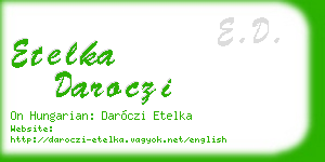 etelka daroczi business card
